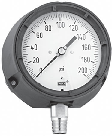 Fotografía de un manómetro, indicador de presión